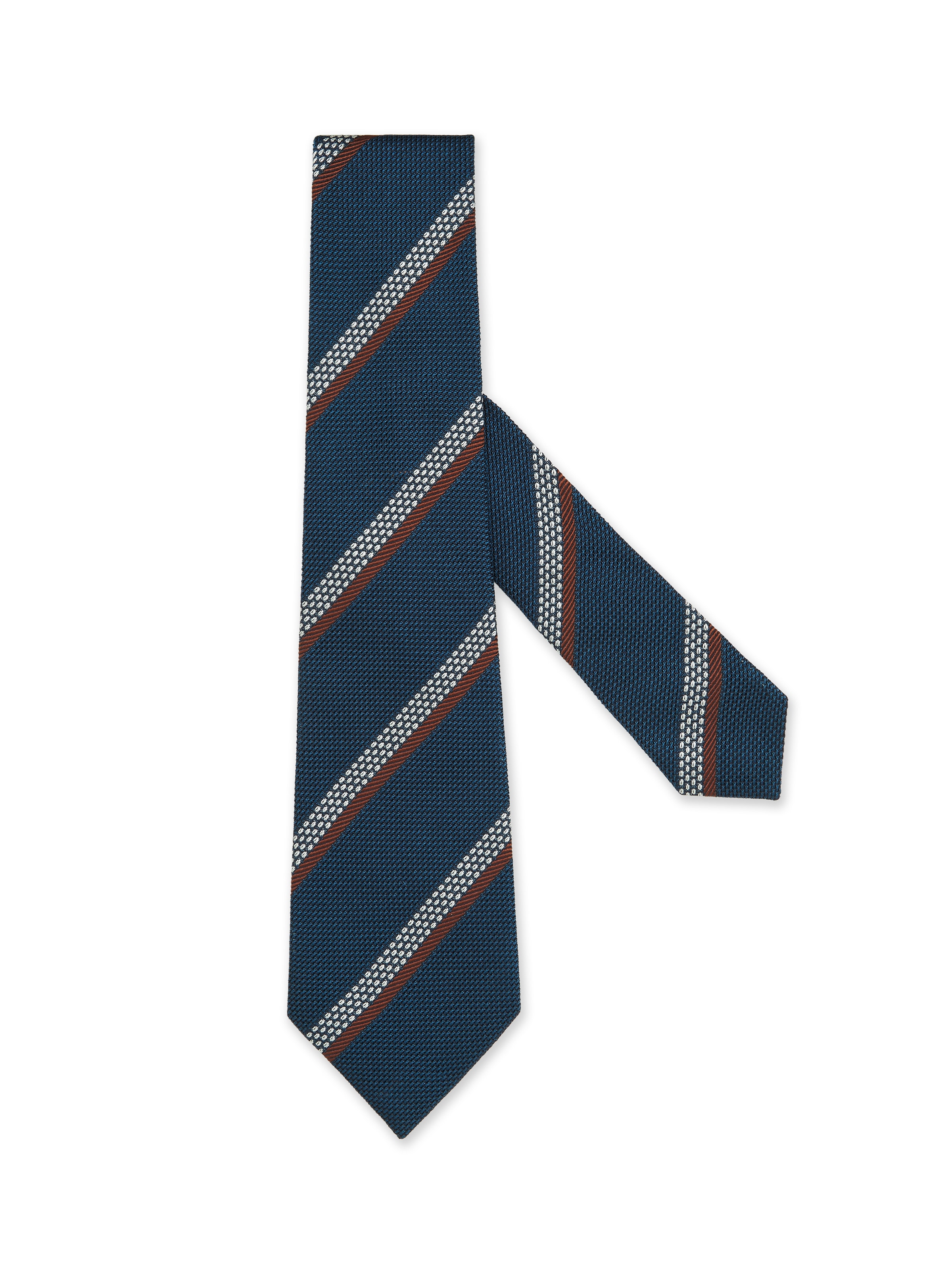 Zegna Classic Silk Tie In Teal Blue