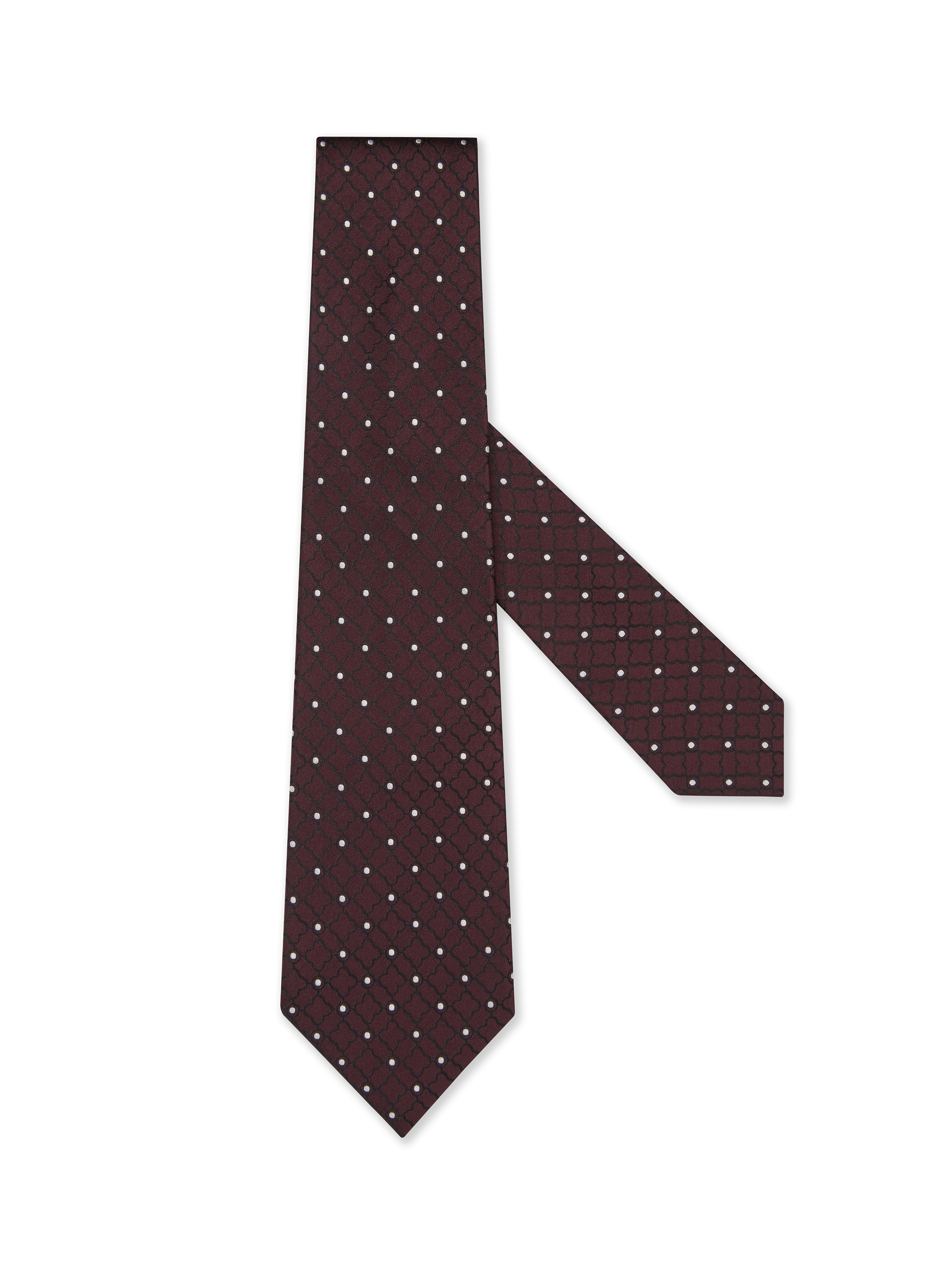Zegna Classic Silk Tie In Burgundy
