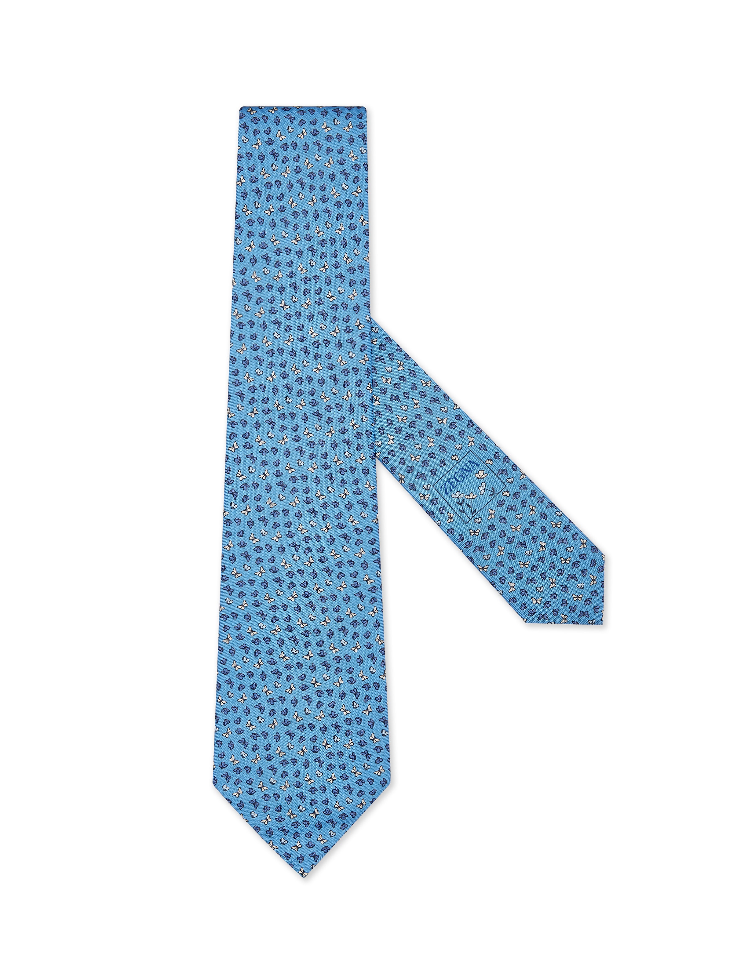 Zegna Light Blue Silk Tie